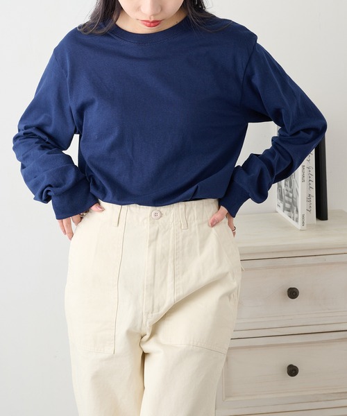 JERZEES（ジャージーズ）の「【JERZEES】5.4 oz. DRI-POWER 50/50 Long-Sleeve T-Shirt 長袖Tシャツ 無地  ロンT 29LSR UNTR（Tシャツ/カットソー・メンズ・ブラック/グレー/チャコールグレー/アッシュ/ネイビー/ホワイト・S/M/L/XL）」の19枚目の写真