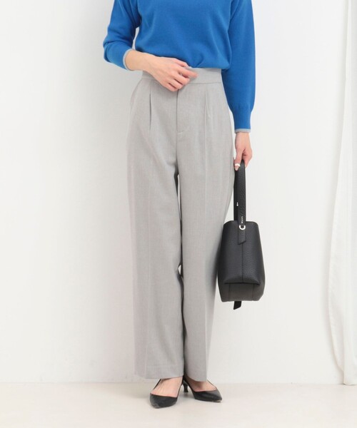 MICO COULIER（ミコクリエ）の「ワンタックセミワイドパンツ（その他パンツ・レディース・グレー系その他/ブラウン/ネイビー/ライトグレー・38/36）」の2枚目の写真