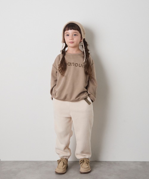 riziere（リジェール）の「バイカラーフリースパンツ（その他パンツ・キッズ・アイボリー/ネイビー・150/140/130/120/110/100/90）」の4枚目の写真