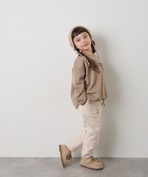 riziere（リジェール）の「バイカラーフリースパンツ（その他パンツ・キッズ・アイボリー/ネイビー・150/140/130/120/110/100/90）」の5枚目の写真