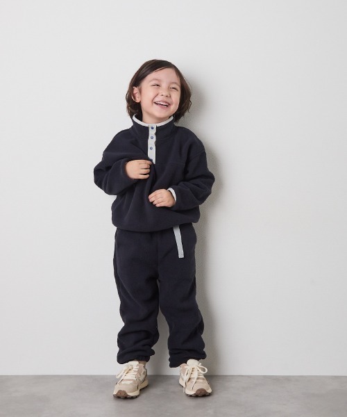 riziere（リジェール）の「バイカラーフリースパンツ（その他パンツ・キッズ・アイボリー/ネイビー・150/140/130/120/110/100/90）」の6枚目の写真