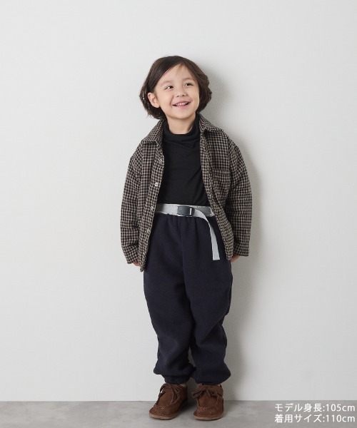 riziere（リジェール）の「バイカラーフリースパンツ（その他パンツ・キッズ・アイボリー/ネイビー・150/140/130/120/110/100/90）」の7枚目の写真