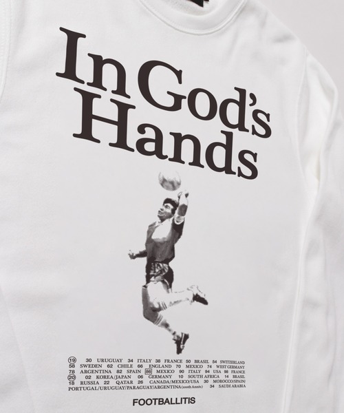 LIBERTY CITY（リバティシティ）の「【LIBERTY CITY/リバティーシティ】 [IN GOD'S HANDS] ライト・スウェット・クルーネック（スウェット・メンズ・グリーン/ブルー/ホワイト・2/4/3）」の5枚目の写真