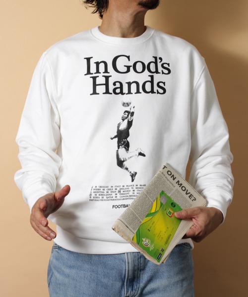 LIBERTY CITY（リバティシティ）の「【LIBERTY CITY/リバティーシティ】 [IN GOD'S HANDS] ライト・スウェット・クルーネック（スウェット・メンズ・グリーン/ブルー/ホワイト・2/4/3）」の12枚目の写真