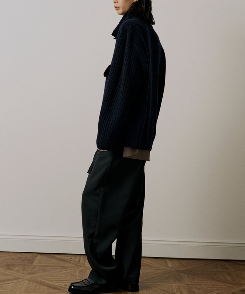 UJOH（ウジョー）の「【UJOH HOMME/ウジョー】ZIP High Neck Knit（ニット/セーター・メンズ・ネイビー・4）」の3枚目の写真