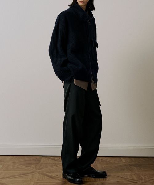 UJOH（ウジョー）の「【UJOH HOMME/ウジョー】ZIP High Neck Knit（ニット/セーター・メンズ・ネイビー・4）」の5枚目の写真