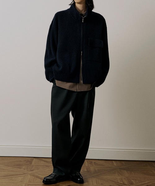 UJOH（ウジョー）の「【UJOH HOMME/ウジョー】ZIP High Neck Knit（ニット/セーター・メンズ・ネイビー・4）」の6枚目の写真