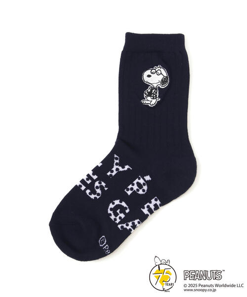 PEARLY GATES（パーリーゲイツ）の「【PEARLY GATES】【SNOOPY】ミドルソックス (LADIES)（ソックス/靴下・レディース・ホワイト/ネイビー・FREE）」の2枚目の写真