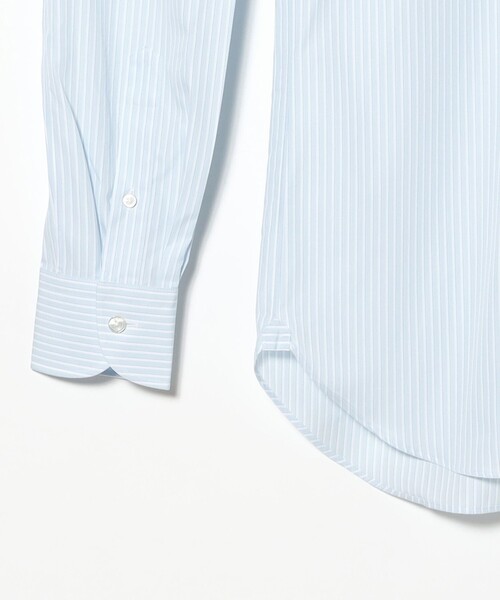 BEAMS F(ビームスエフ)の「コットン ブルー マルチストライプ ワイドカラーシャツ(シャツ/ブラウス・メンズ・サックスブルー・37/38/40/41/42/39)」の5枚目の写真
