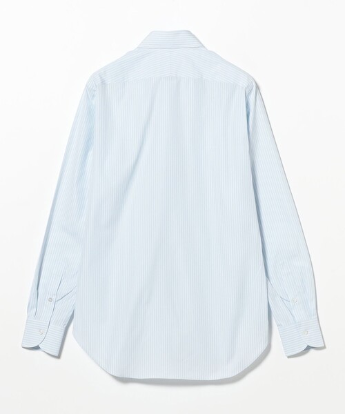BEAMS F(ビームスエフ)の「コットン ブルー マルチストライプ ワイドカラーシャツ(シャツ/ブラウス・メンズ・サックスブルー・37/38/40/41/42/39)」の6枚目の写真