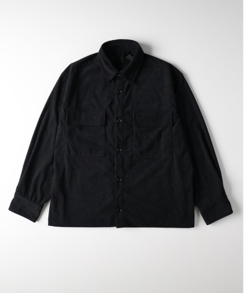 Right-on（ライトオン）の「【Refurbish】カットコール CPO シャツジャケット (セットアップ対応 / コーデュロイ / オーバーサイズ / ユニセックス)（ミリタリージャケット・メンズ・ブラック/ブラウン/オフホワイト・M/L/XL）」の2枚目の写真