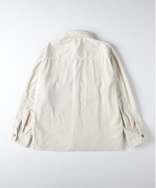 Right-on（ライトオン）の「【Refurbish】カットコール CPO シャツジャケット (セットアップ対応 / コーデュロイ / オーバーサイズ / ユニセックス)（ミリタリージャケット・メンズ・ブラック/ブラウン/オフホワイト・M/L/XL）」の4枚目の写真