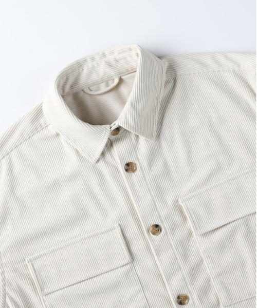 Right-on（ライトオン）の「【Refurbish】カットコール CPO シャツジャケット (セットアップ対応 / コーデュロイ / オーバーサイズ / ユニセックス)（ミリタリージャケット・メンズ・ブラック/ブラウン/オフホワイト・M/L/XL）」の5枚目の写真