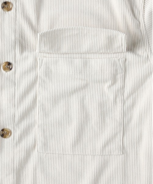 Right-on（ライトオン）の「【Refurbish】カットコール CPO シャツジャケット (セットアップ対応 / コーデュロイ / オーバーサイズ / ユニセックス)（ミリタリージャケット・メンズ・ブラック/ブラウン/オフホワイト・M/L/XL）」の6枚目の写真