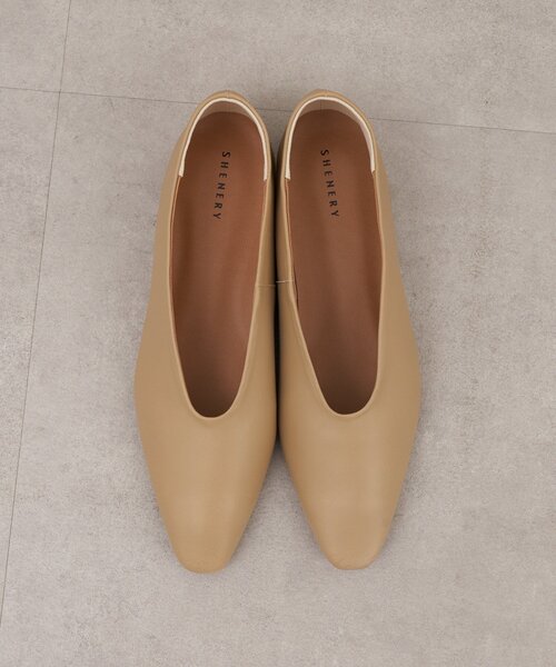 SHENERY（シーナリー）の「フラットシューズ（パンプス・レディース・ベージュ/ゴールド・37/36/38）」の4枚目の写真