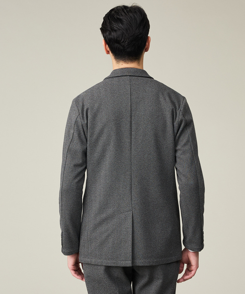 ABAHOUSE GRAY(アバハウスグレイ)の「【上下2点SET/WEB限定】ヘリンボーン ジャガード ニットセットアップ / スーツ(セットアップ・メンズ・ブルー/チャコールグレー/ブラック・44/46/48/50)」の7枚目の写真