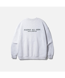 AGOD（エージーオーディー）の「オーバーサイズ シグネチャー刺繍スウェットシャツ [ホワイトメランジ]（スウェット）」