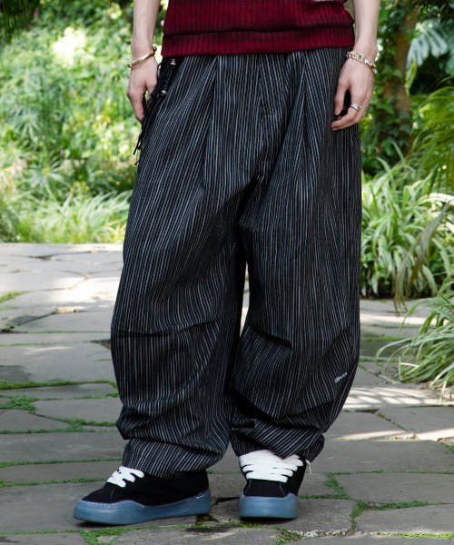 GLACK（グラック）の「GP139ストライプリネンイージーパンツ（BLACK）（その他パンツ・レディース・その他・LARGE/MEDIUM/SMALL）」の4枚目の写真