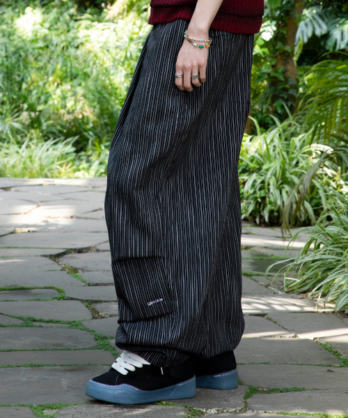 GLACK（グラック）の「GP139ストライプリネンイージーパンツ（BLACK）（その他パンツ・レディース・その他・LARGE/MEDIUM/SMALL）」の5枚目の写真