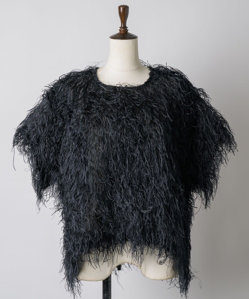 yae(ヤエ)の「Fluffy T-shirt blouse/フラッフィーTシャツブラウス(シャツ/ブラウス・レディース・ホワイト/ブラック・FREE)」の20枚目の写真