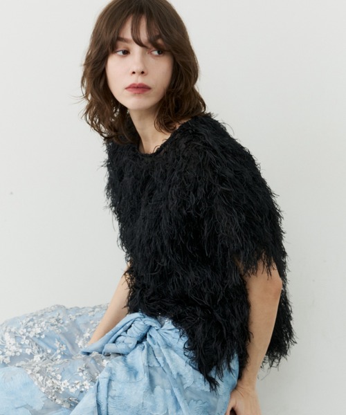 yae(ヤエ)の「Fluffy T-shirt blouse/フラッフィーTシャツブラウス(シャツ/ブラウス・レディース・ホワイト/ブラック・FREE)」の19枚目の写真