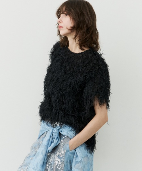 yae(ヤエ)の「Fluffy T-shirt blouse/フラッフィーTシャツブラウス(シャツ/ブラウス・レディース・ホワイト/ブラック・FREE)」の20枚目の写真