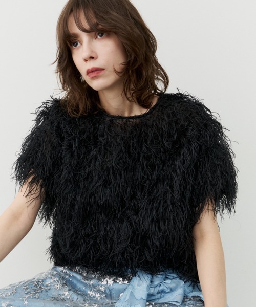 yae(ヤエ)の「Fluffy T-shirt blouse/フラッフィーTシャツブラウス(シャツ/ブラウス・レディース・ホワイト/ブラック・FREE)」の21枚目の写真