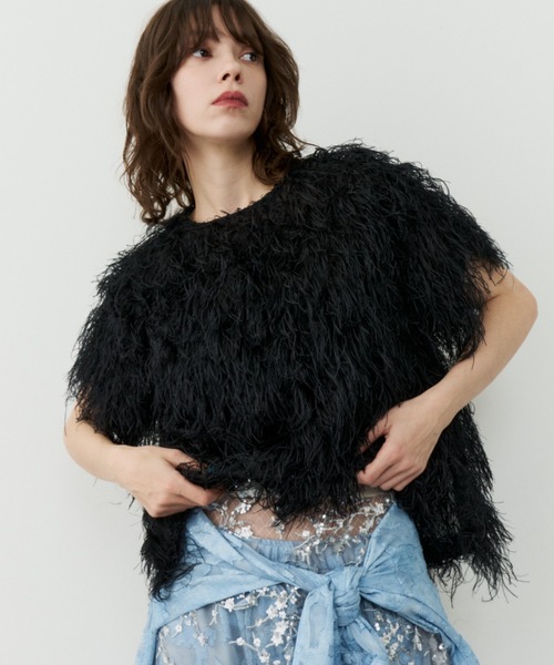 yae(ヤエ)の「Fluffy T-shirt blouse/フラッフィーTシャツブラウス(シャツ/ブラウス・レディース・ホワイト/ブラック・FREE)」の16枚目の写真