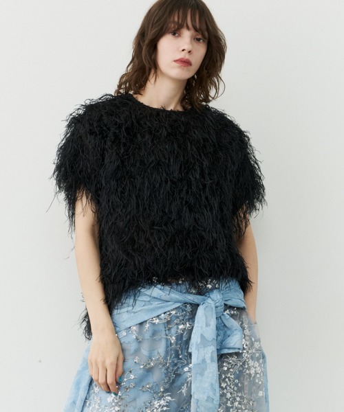 yae(ヤエ)の「Fluffy T-shirt blouse/フラッフィーTシャツブラウス(シャツ/ブラウス・レディース・ホワイト/ブラック・FREE)」の17枚目の写真