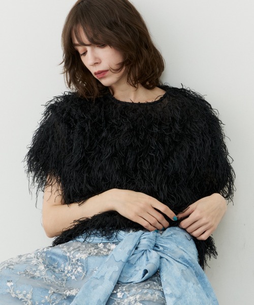 yae(ヤエ)の「Fluffy T-shirt blouse/フラッフィーTシャツブラウス(シャツ/ブラウス・レディース・ホワイト/ブラック・FREE)」の18枚目の写真