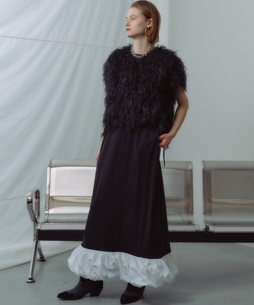 yae(ヤエ)の「Fluffy T-shirt blouse/フラッフィーTシャツブラウス(シャツ/ブラウス・レディース・ホワイト/ブラック・FREE)」の4枚目の写真