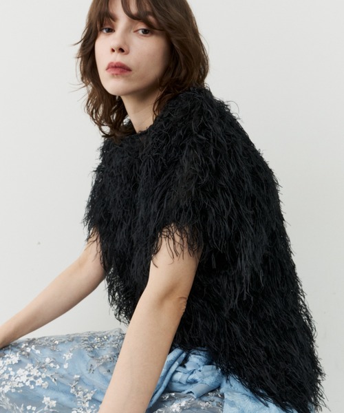 yae(ヤエ)の「Fluffy T-shirt blouse/フラッフィーTシャツブラウス(シャツ/ブラウス・レディース・ホワイト/ブラック・FREE)」の15枚目の写真