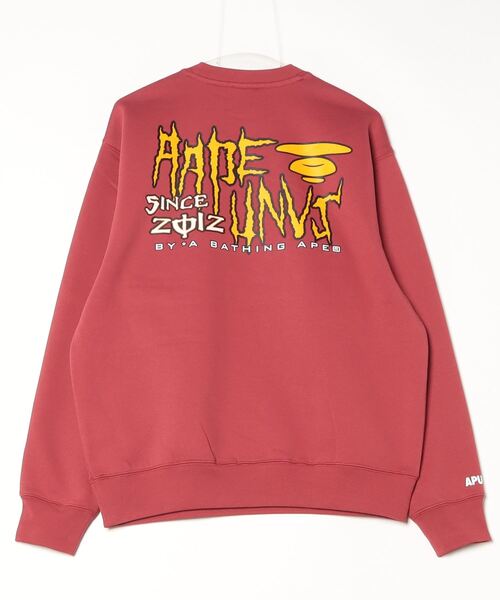 AAPE BY A BATHING APE（エーエイプバイアベイシングエイプ）の「AAPE BASIC CREW NECK SWEAT（スウェット・メンズ・レッド系その他5・LARGE/SMALL/MEDIUM）」の5枚目の写真