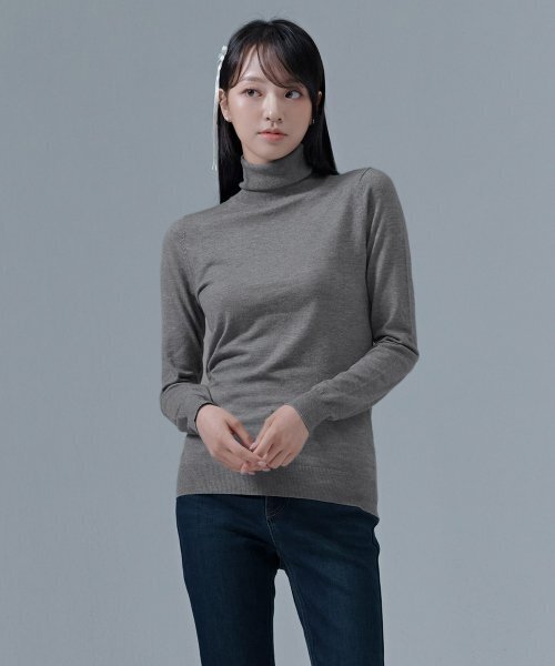 CHASECULT(チェイスカルト)の「女性ベーシックタートルスウェット-CGZG5252E0B(ニット/セーター・レディース・ライトグレー・85/90/95)」の5枚目の写真