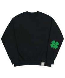 [UNISEX]エルボークローバースマイルスウェット_ブラック