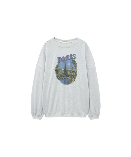 SIYAZU(シヤジュ)の「SITP5232 PARIS ガオリコンフォートTシャツ_ホワイトメランジ(スウェット・レディース・ホワイト・ONE)」の1枚目の写真