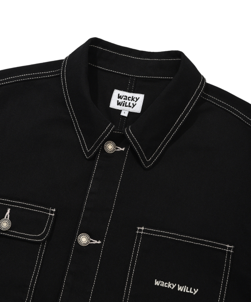 Wacky WiLLy(ワッキーウィリー)の「デニムショートジャケット ブラック(デニムジャケット・レディース・その他・SMALL/MEDIUM/LARGE/X-LARGE)」の5枚目の写真