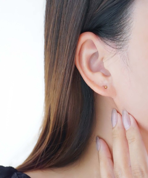 CERCA(チェルカ)の「saran jewelry/極小 シンプル ボールピアス/アレルギー対応(ピアス(両耳用)・レディース・ゴールド/シルバー・FREE)」の7枚目の写真