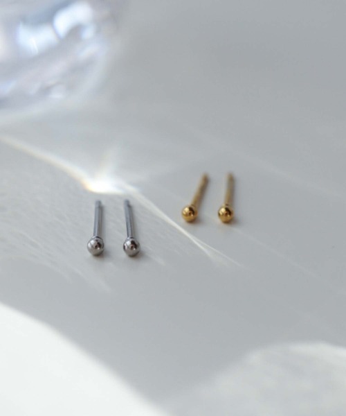 CERCA(チェルカ)の「saran jewelry/極小 シンプル ボールピアス/アレルギー対応(ピアス(両耳用)・レディース・ゴールド/シルバー・FREE)」の10枚目の写真