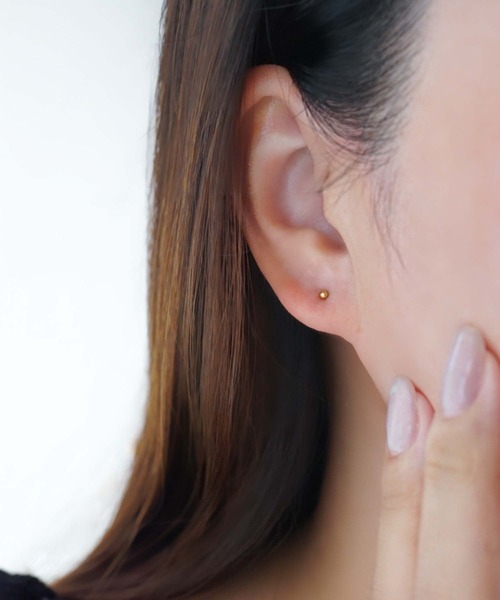 CERCA(チェルカ)の「saran jewelry/極小 シンプル ボールピアス/アレルギー対応(ピアス(両耳用)・レディース・ゴールド/シルバー・FREE)」の11枚目の写真