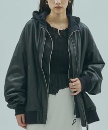 sisii（シシ）の「(SISII x GENE HEAVENS)LEATHER BIG MA1 JACKET（MA-1）」