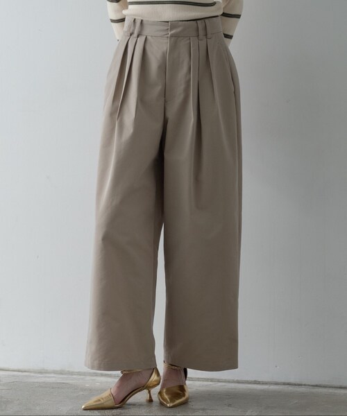 GALLEST（ギャレスト）の「チノシャンプレータックパンツ（その他パンツ・レディース・チャコールグレー/ベージュ・36/38/40）」の7枚目の写真