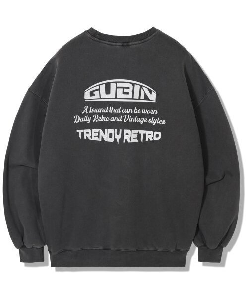 GUBIN（グビン）の「[起毛] ピグメントスウェットシャツ - チャコール（スウェット・レディース・その他・LARGE/MEDIUM）」の2枚目の写真