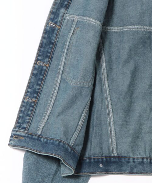 urge:(アージコロン )の「【URGE:】デニムジャケット(デニムジャケット・レディース・ライトブルー・SMALL/MEDIUM/LARGE/X-LARGE)」の3枚目の写真