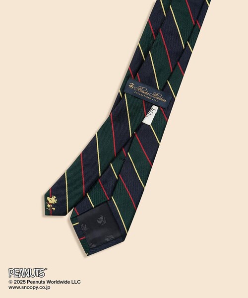 BROOKS BROTHERS(ブルックスブラザーズ)の「Brooks Brothers × PEANUTS シルク スヌーピー&ウッドストックエンブロイダリー アーガイルサザーランド ジャカードタイ(ネクタイ・メンズ・グリーン・ONE SIZE)」の2枚目の写真