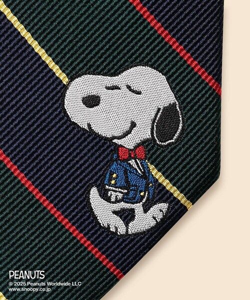 BROOKS BROTHERS(ブルックスブラザーズ)の「Brooks Brothers × PEANUTS シルク スヌーピー&ウッドストックエンブロイダリー アーガイルサザーランド ジャカードタイ(ネクタイ・メンズ・グリーン・ONE SIZE)」の3枚目の写真