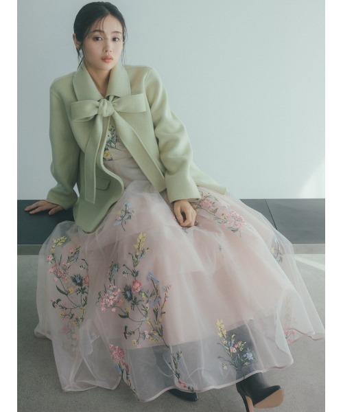 エンブロイダリーチュールドレス（ワンピース）｜SNIDEL（スナイデル