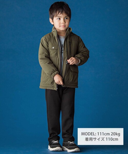 WASK（ワスク）の「リップストップ＆タイダイリバーシブルジャケット（ダウンジャケット/コート・キッズ・グリーン・130cm/150cm/140cm/160cm/120cm）」の2枚目の写真