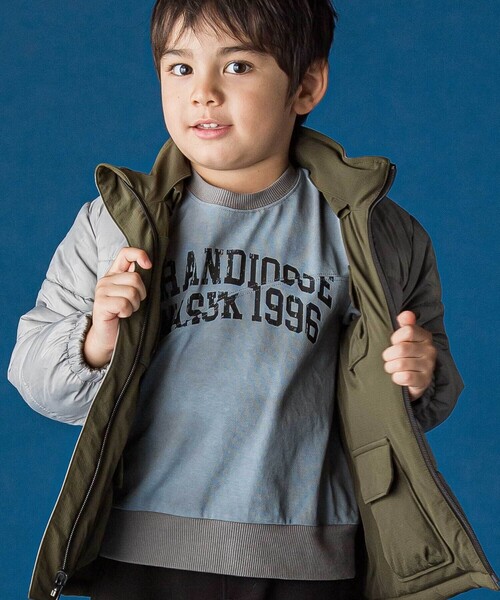 WASK（ワスク）の「リップストップ＆タイダイリバーシブルジャケット（ダウンジャケット/コート・キッズ・グリーン・130cm/150cm/140cm/160cm/120cm）」の4枚目の写真