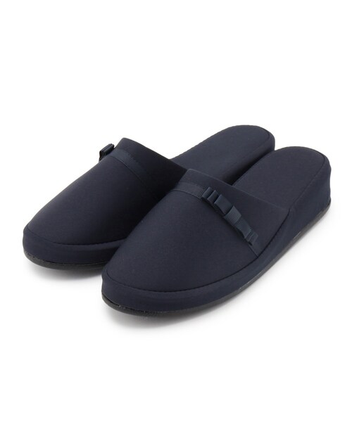 SHOO・LA・RUE(シューラルー)の「【セレモニー】トート付き ヒールスリッパ(ルームシューズ/スリッパ・レディース・ブルー系その他/ブラック・00)」の2枚目の写真